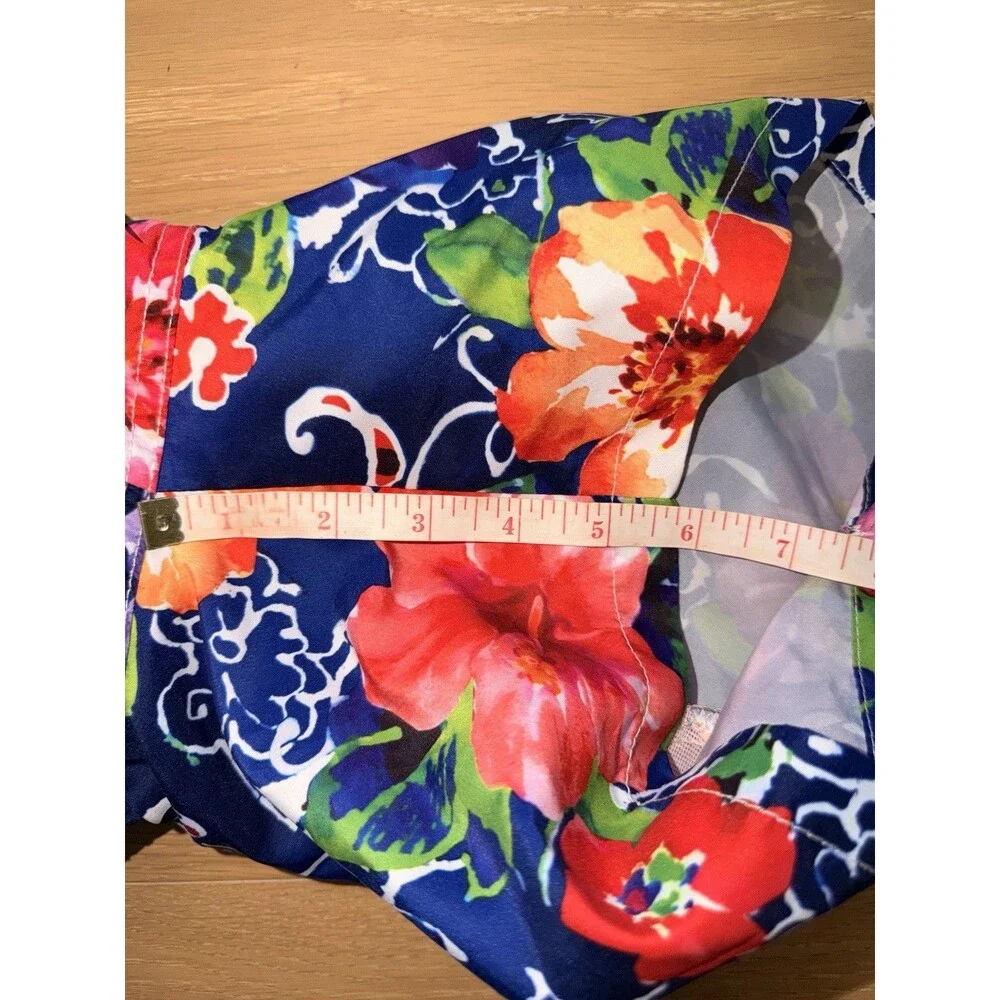 Polo Ralph Lauren Mens Small Blue Floral Print Swim Trunks Shorts Liner Pockets